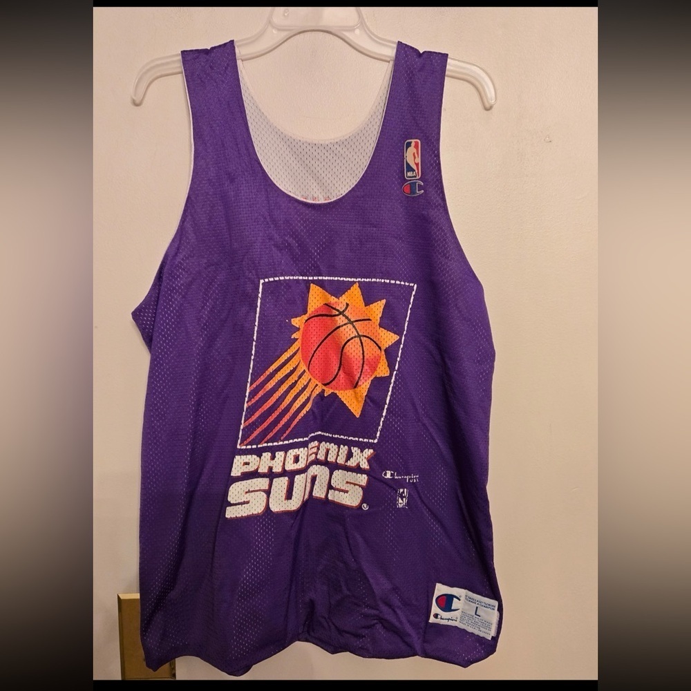 Vintage Phoenix Suns Jersey Men L Reversible Champion Mesh NBA Practice 90s USA